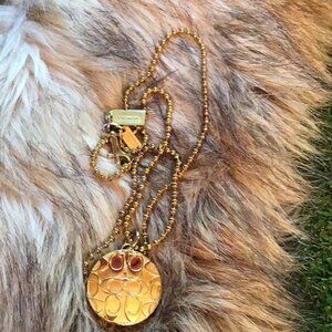 Coach 12-Inch Locket Necklace – Never Used – Elegant & Fun